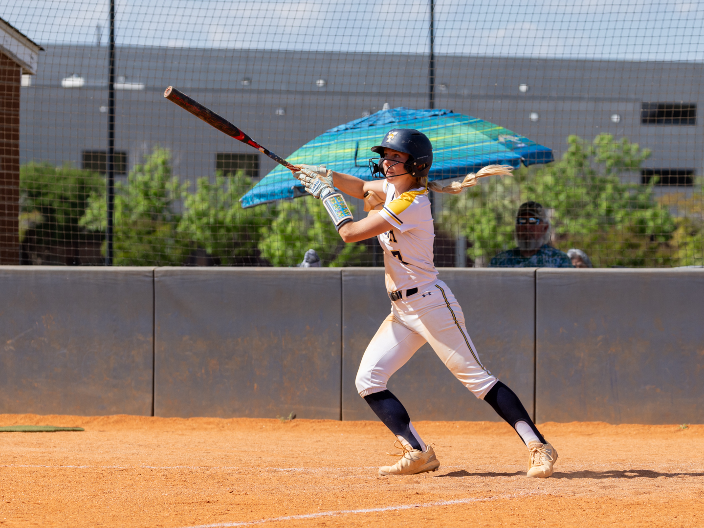 Olivia Goforth at bat.